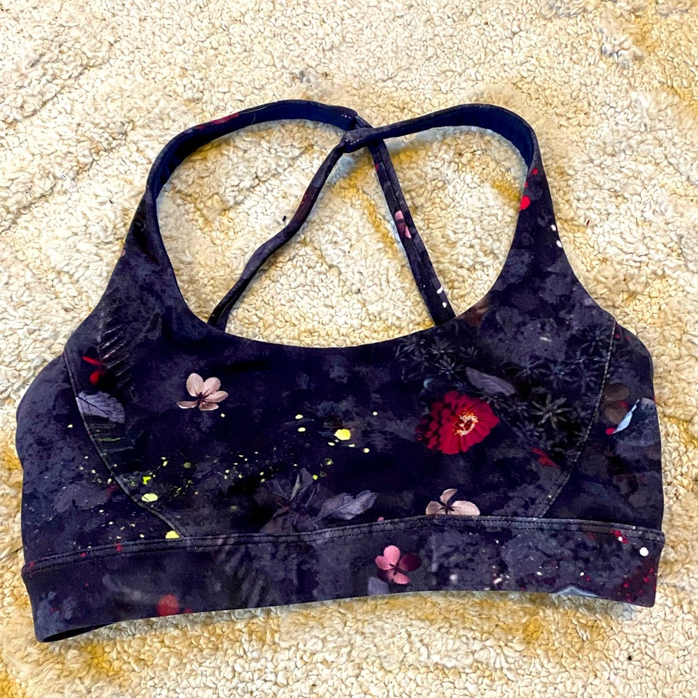 Stori Midnight Floral Sports Bra